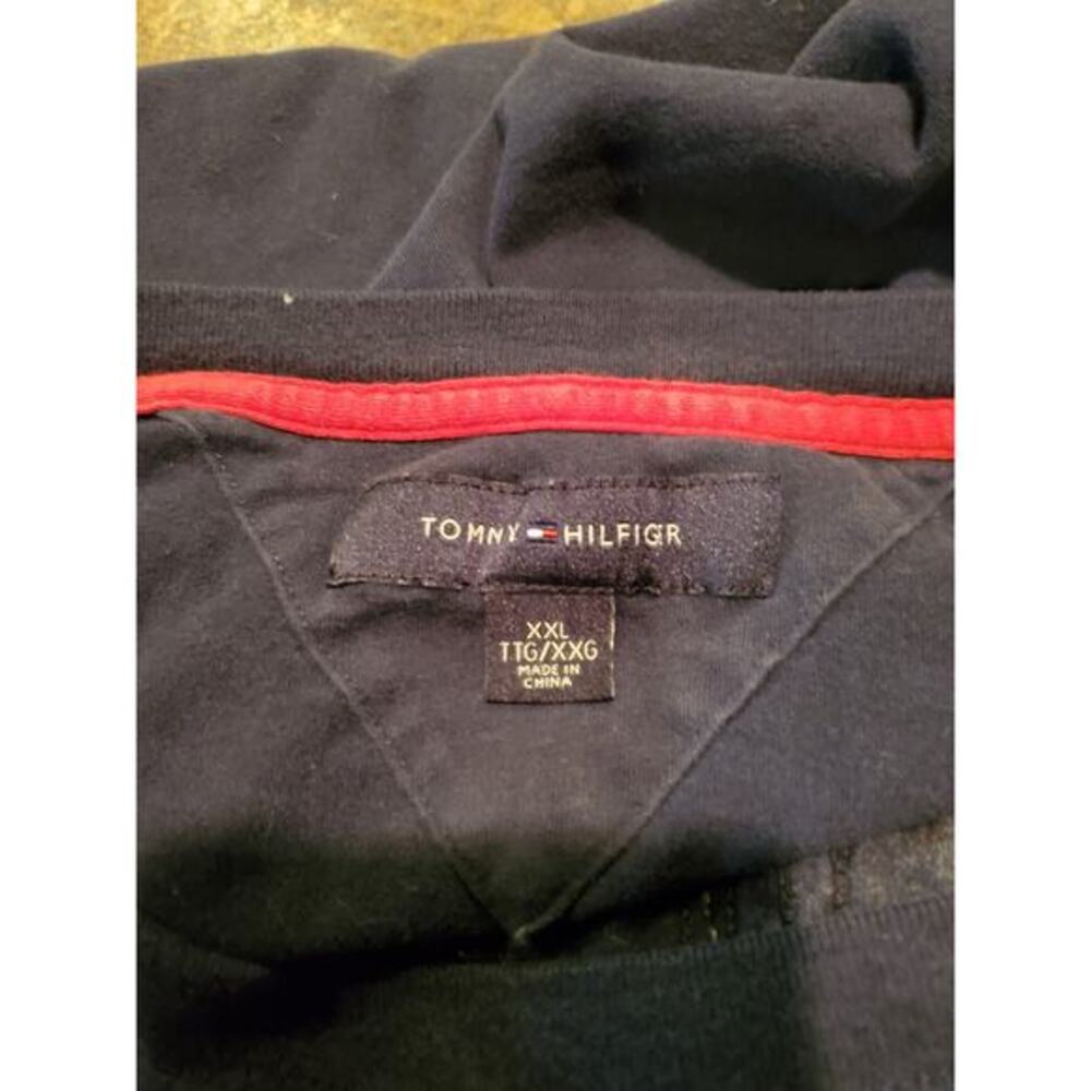 Tommy Hilfiger Mens T-Shirt Blue Dragon Logo Short Sleeve 100% Cotton Sz XXL 2XL - Picture 6 of 6